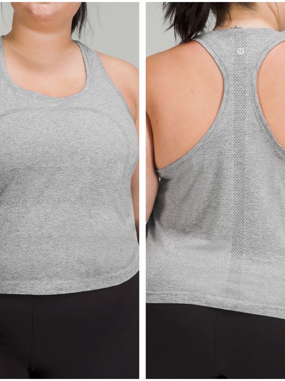 lululemon athletica Light Grey Racerback Performance Tank